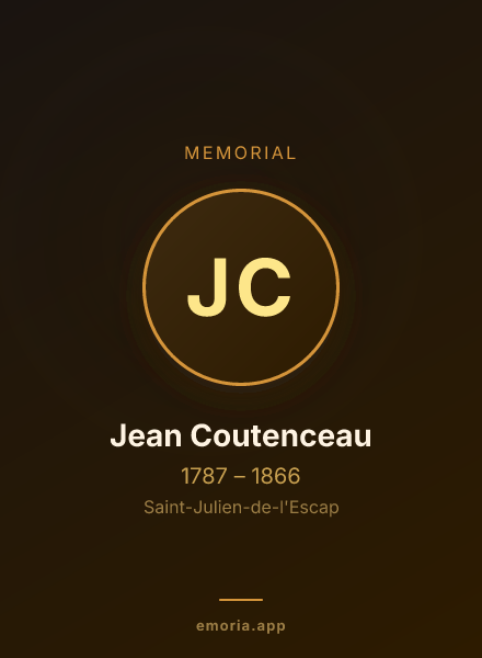 Memorial portrait of Jean Coutenceau