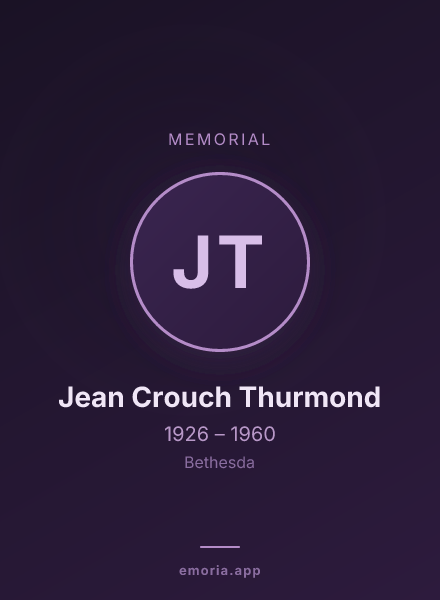 Memorial portrait of Jean Crouch Thurmond