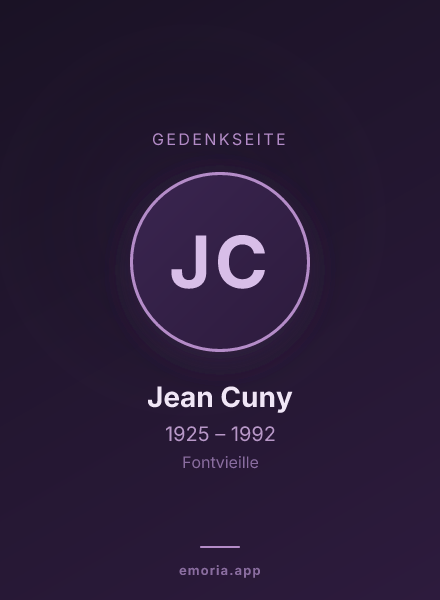 Gedenkportrait von Jean Cuny