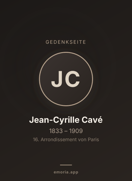 Gedenkportrait von Jean-Cyrille Cavé