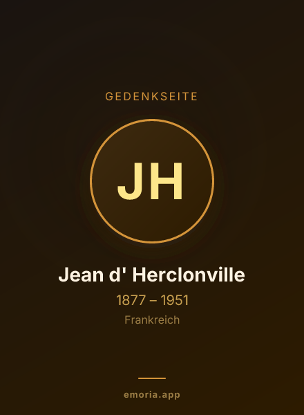 Gedenkportrait von Jean d' Herclonville