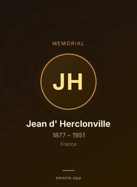 Memorial portrait of Jean d' Herclonville