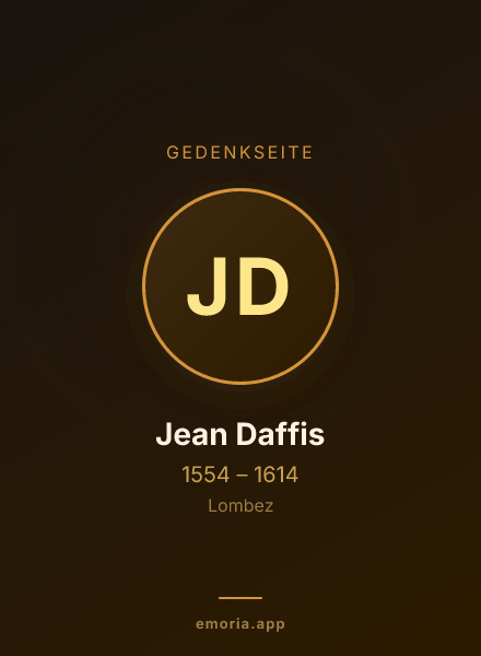 Gedenkportrait von Jean Daffis