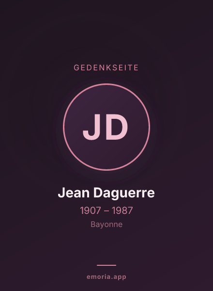 Gedenkportrait von Jean Daguerre