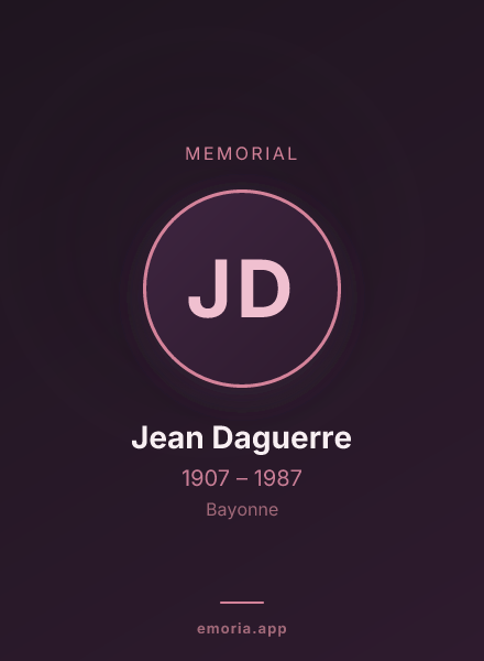 Memorial portrait of Jean Daguerre