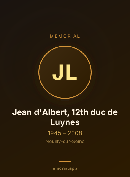 Memorial portrait of Jean d'Albert, 12th duc de Luynes