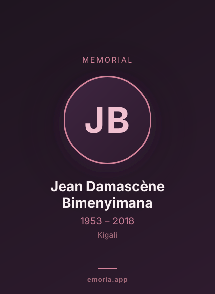 Memorial portrait of Jean Damascène Bimenyimana