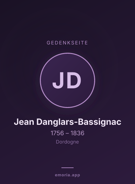 Gedenkportrait von Jean Danglars-Bassignac