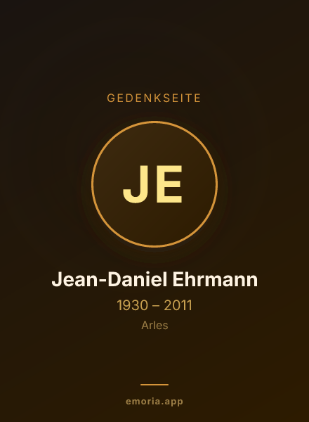 Gedenkportrait von Jean-Daniel Ehrmann