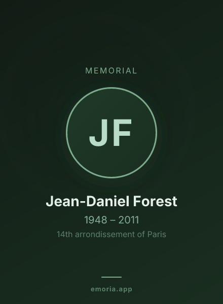 Memorial portrait of Jean-Daniel Forest