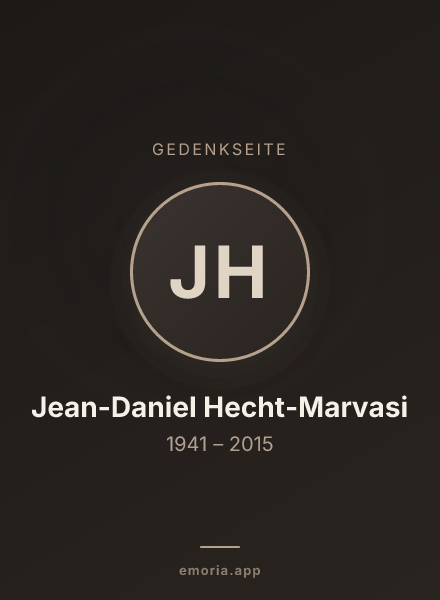 Gedenkportrait von Jean-Daniel Hecht-Marvasi