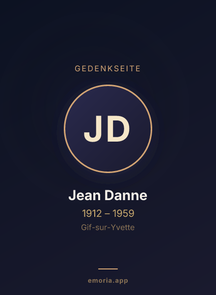 Gedenkportrait von Jean Danne