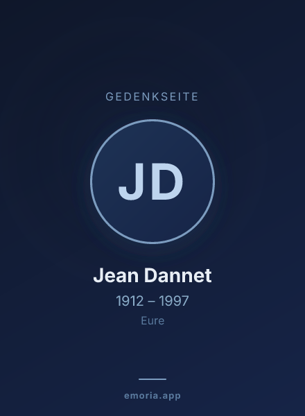 Gedenkportrait von Jean Dannet