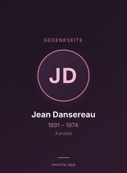Gedenkportrait von Jean Dansereau