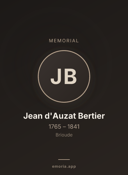 Memorial portrait of Jean d'Auzat Bertier