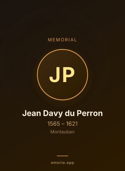 Memorial portrait of Jean Davy du Perron