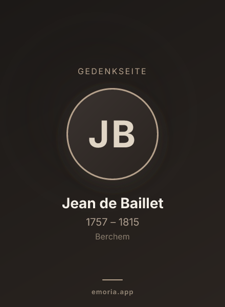 Gedenkportrait von Jean de Baillet