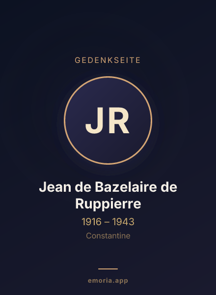 Gedenkportrait von Jean de Bazelaire de Ruppierre