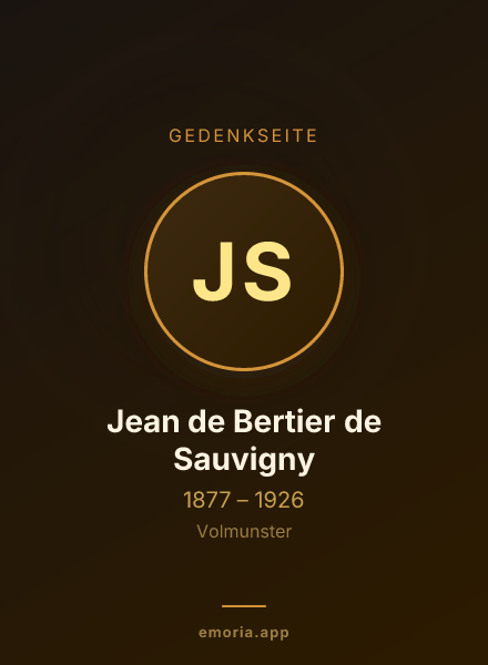 Gedenkportrait von Jean de Bertier de Sauvigny