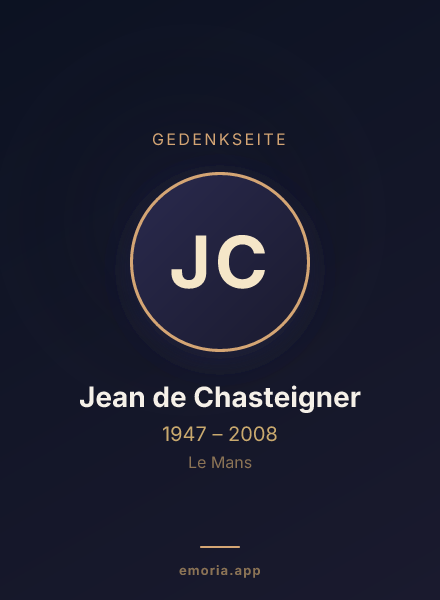 Gedenkportrait von Jean de Chasteigner