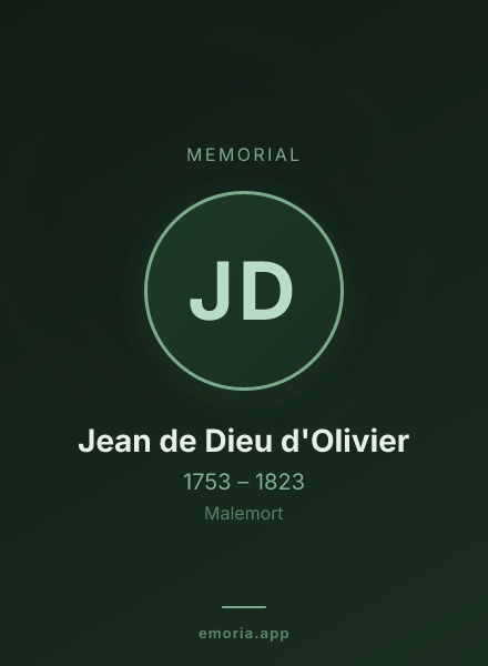 Memorial portrait of Jean de Dieu d'Olivier