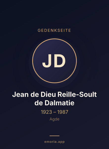 Gedenkportrait von Jean de Dieu Reille-Soult de Dalmatie