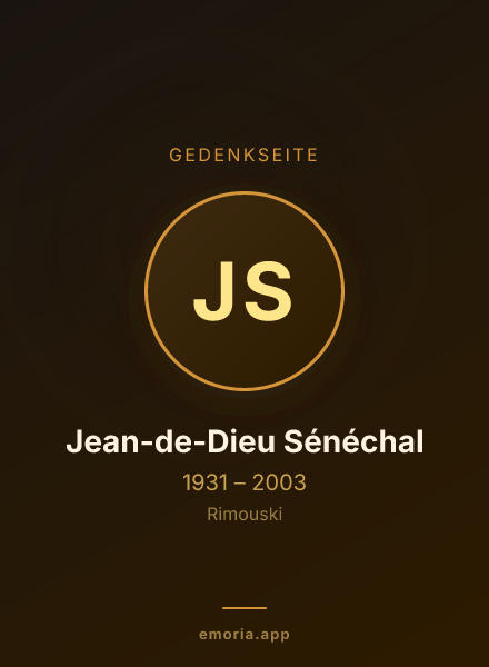 Gedenkportrait von Jean-de-Dieu Sénéchal