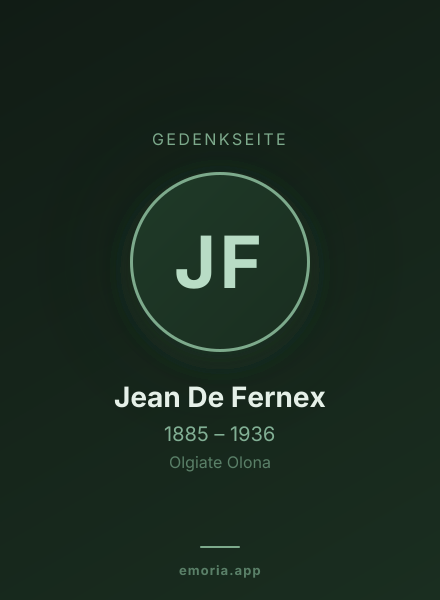Gedenkportrait von Jean De Fernex