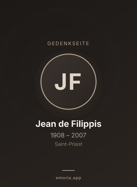 Gedenkportrait von Jean de Filippis