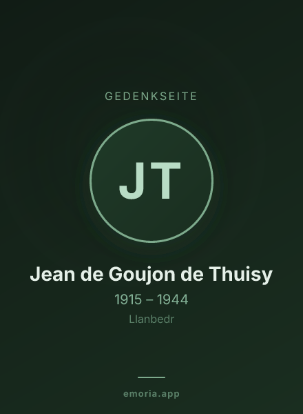 Gedenkportrait von Jean de Goujon de Thuisy