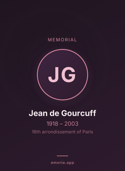 Memorial portrait of Jean de Gourcuff