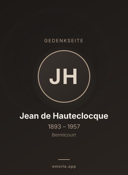Gedenkportrait von Jean de Hauteclocque