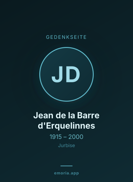 Gedenkportrait von Jean de la Barre d'Erquelinnes