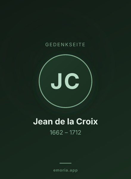 Gedenkportrait von Jean de la Croix