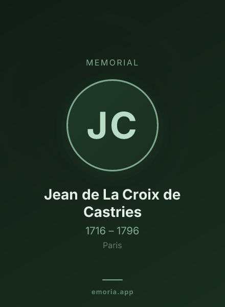 Memorial portrait of Jean de La Croix de Castries