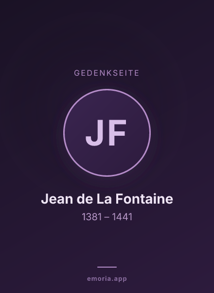 Gedenkportrait von Jean de La Fontaine