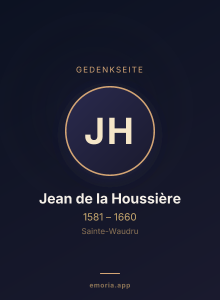 Gedenkportrait von Jean de la Houssière
