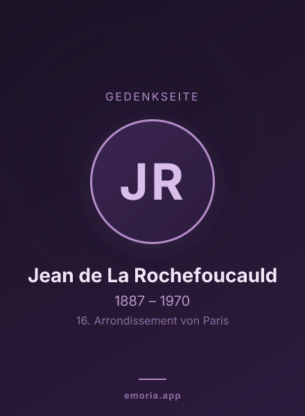 Gedenkportrait von Jean de La Rochefoucauld