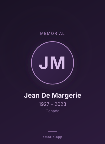 Memorial portrait of Jean De Margerie