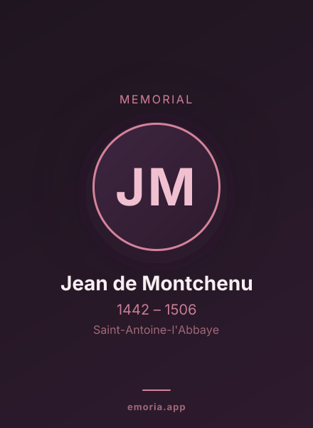 Memorial portrait of Jean de Montchenu