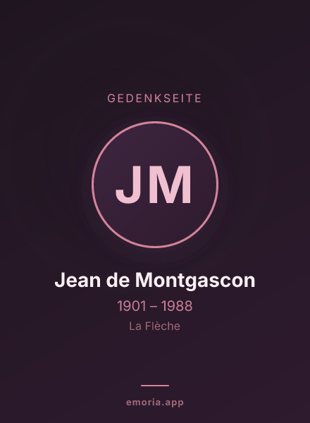 Gedenkportrait von Jean de Montgascon