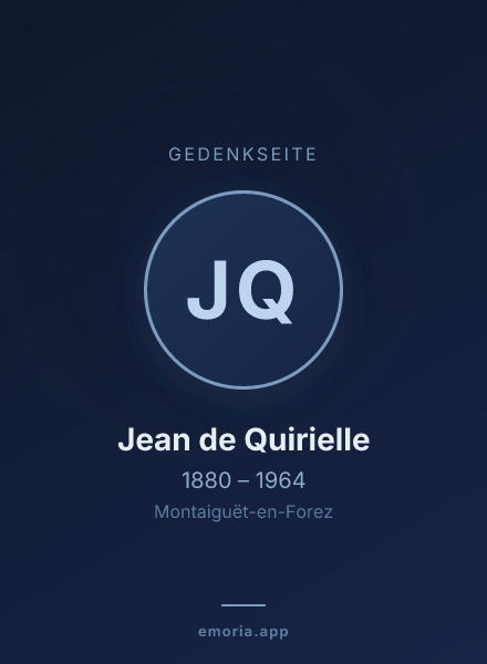 Gedenkportrait von Jean de Quirielle