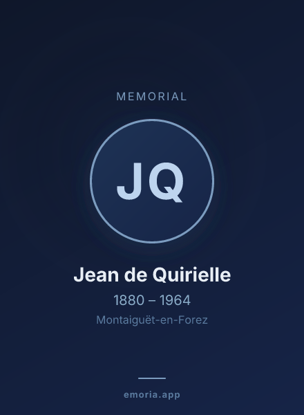 Memorial portrait of Jean de Quirielle