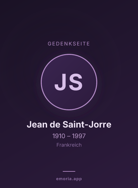 Gedenkportrait von Jean de Saint-Jorre