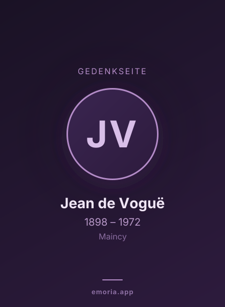 Gedenkportrait von Jean de Voguë