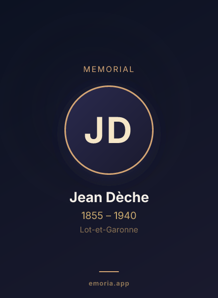 Memorial portrait of Jean Dèche