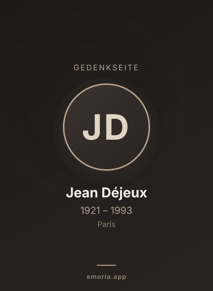 Gedenkportrait von Jean Déjeux