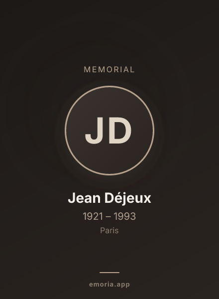 Memorial portrait of Jean Déjeux