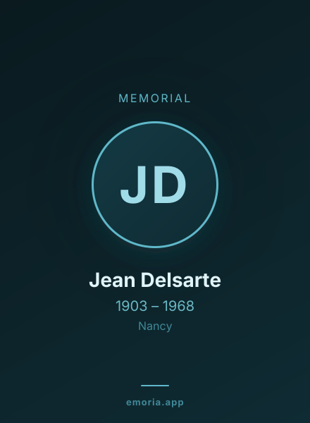 Memorial portrait of Jean Delsarte