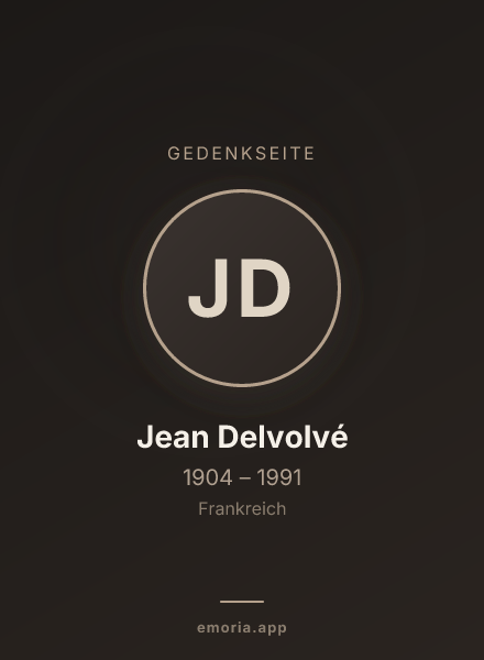 Gedenkportrait von Jean Delvolvé